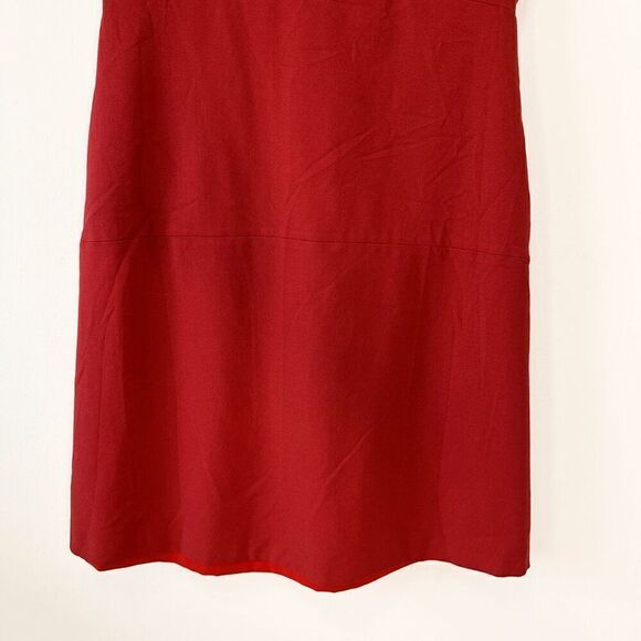 Rene Lezard Red Cap Sleeve Shift Dress - Picture 4 of 9